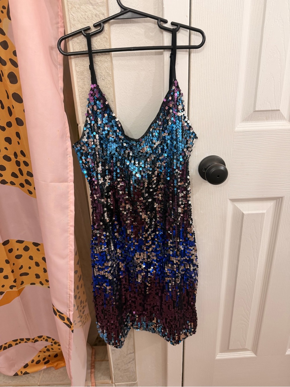 Target Blue Purple Sequin Mini Dress
